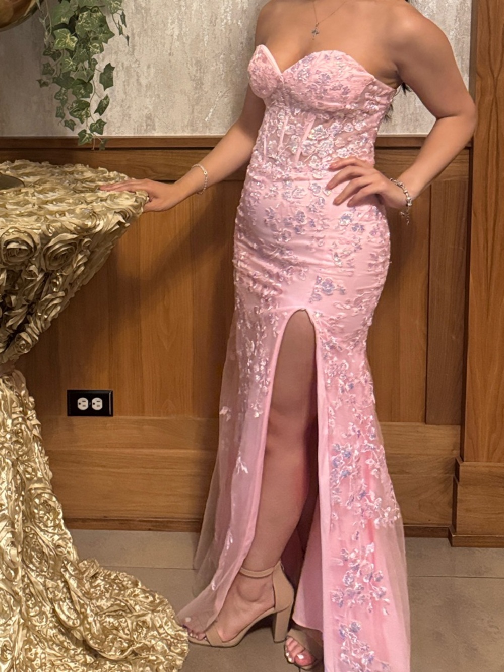 Pink Strapless Dress
